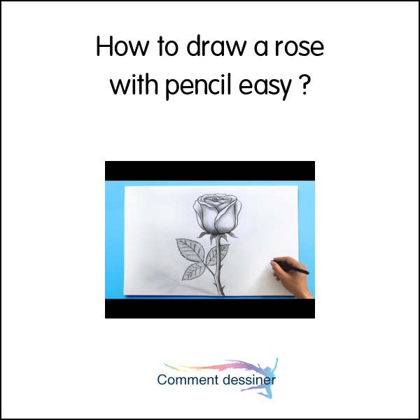 How to draw a rose with pencil easy